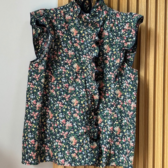 Sezane Caro Shirt Imprimé Garden Marine - Size 42 - Picture 2 of 5